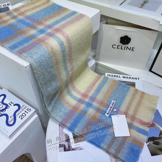 Acne Studios專櫃新款同步ACNE彩虹格圍巾  mmj1277